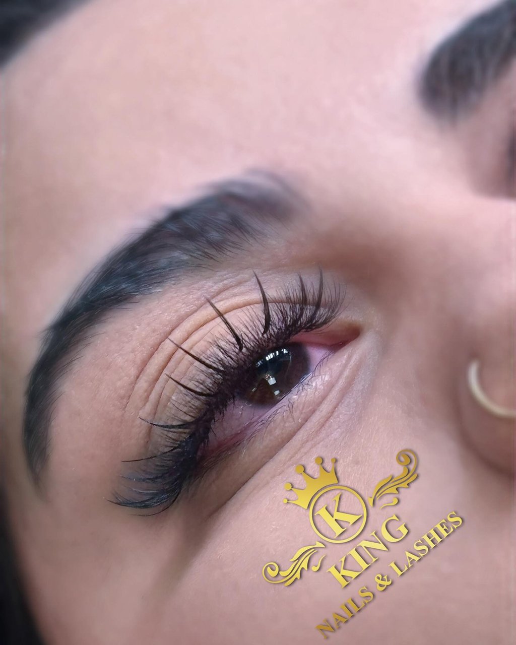 Eyelash extensions – close-up