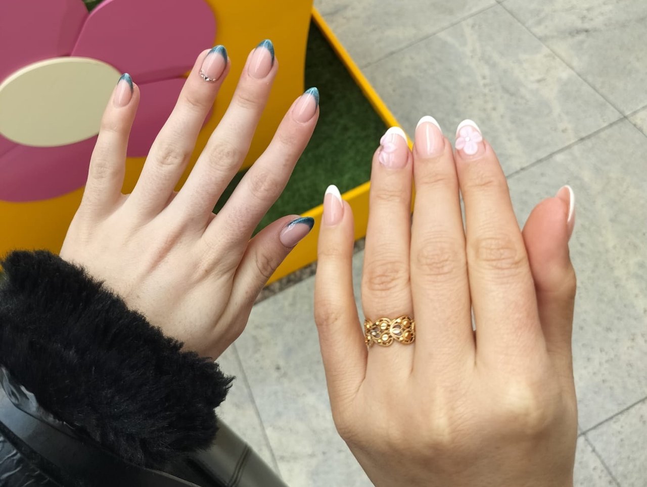 French with chrome tips