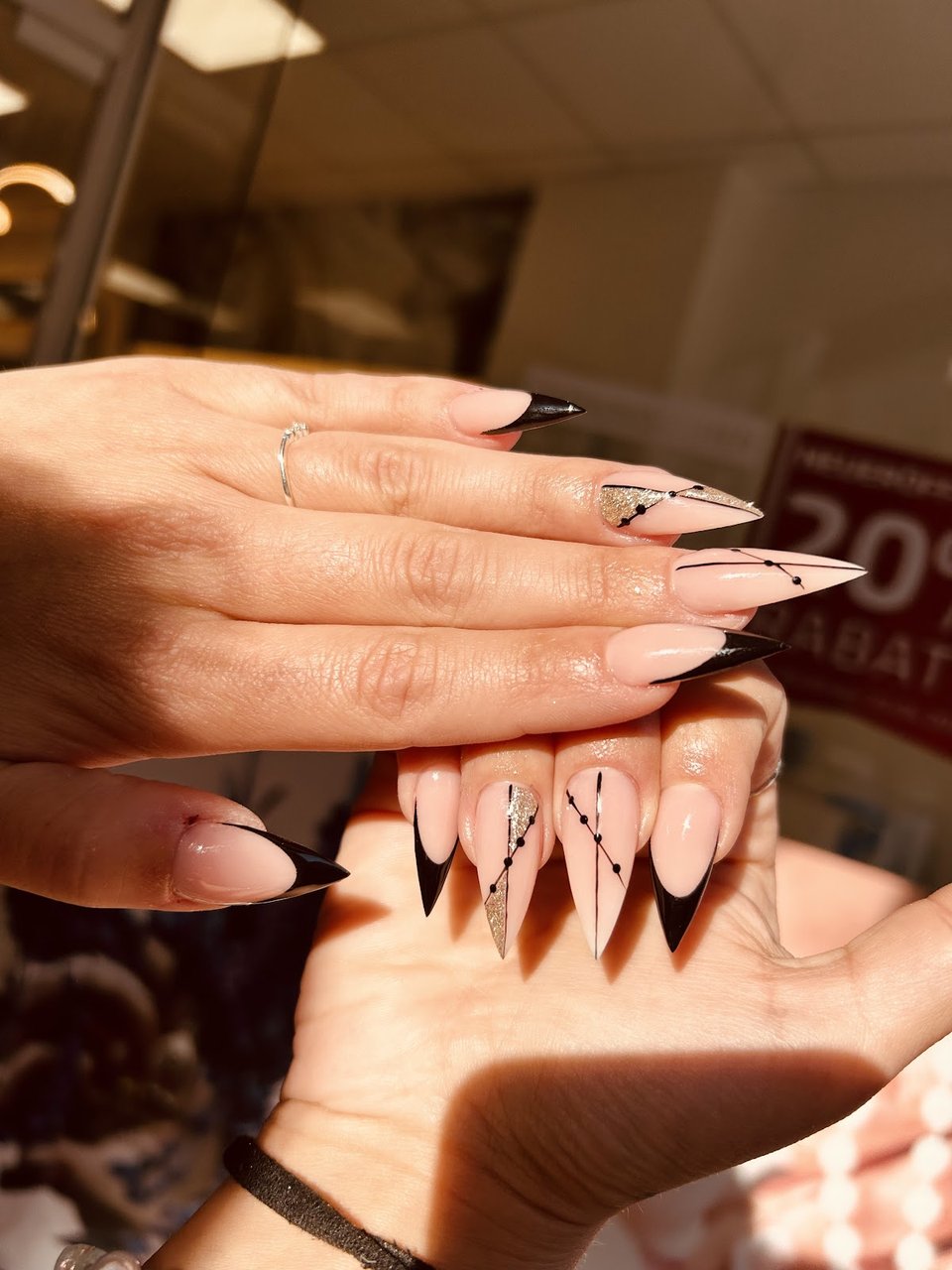 Stilettos with black French