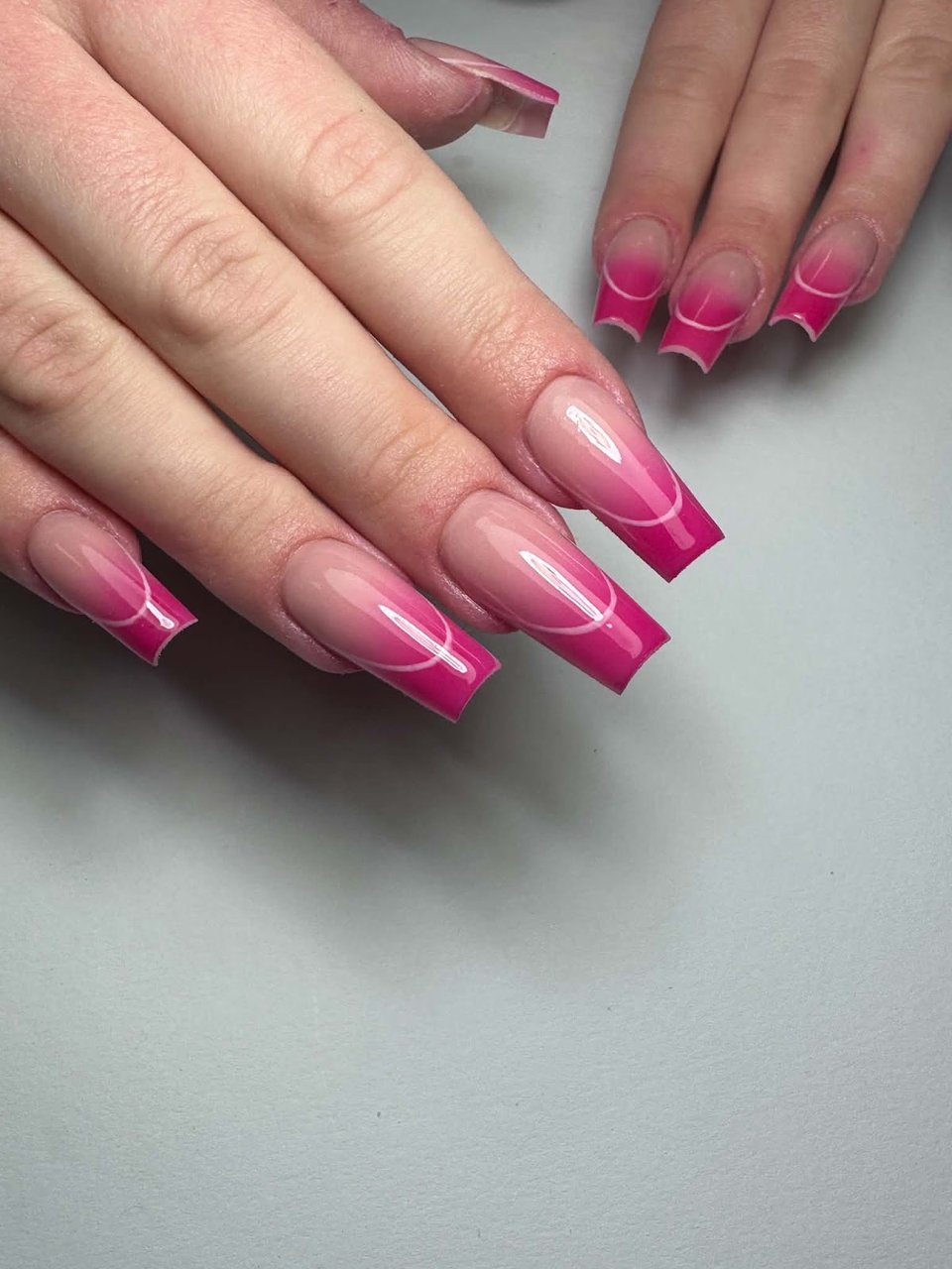 Pink ombré French