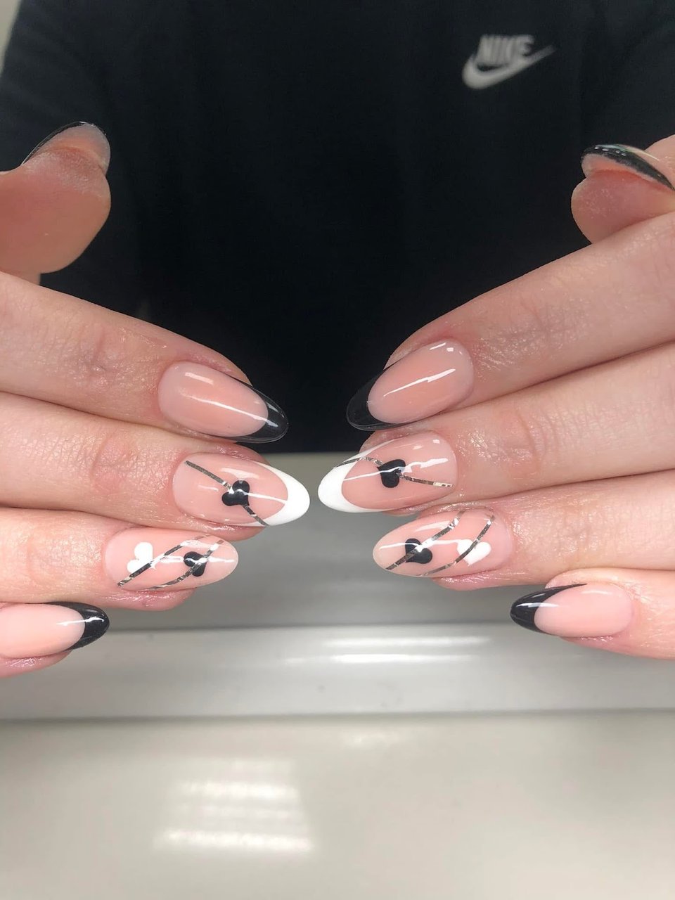 French with black hearts